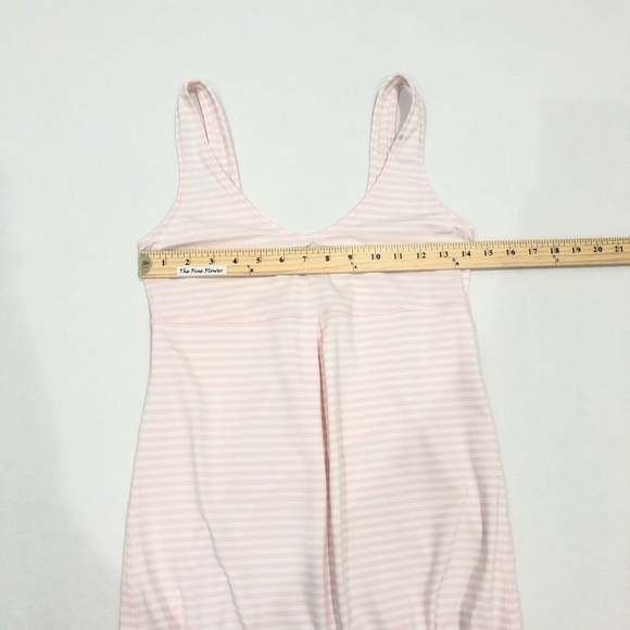 Lucy Pink White Striped Core Up Tunic Tank Small - Picture 6 of 7